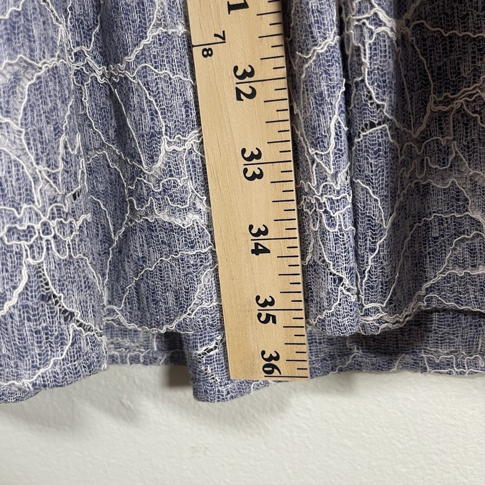 Tommy Hilfiger Blue White Lace Fit & Flare Dress Women's Size 2 Sleeveless - Picture 7 of 7